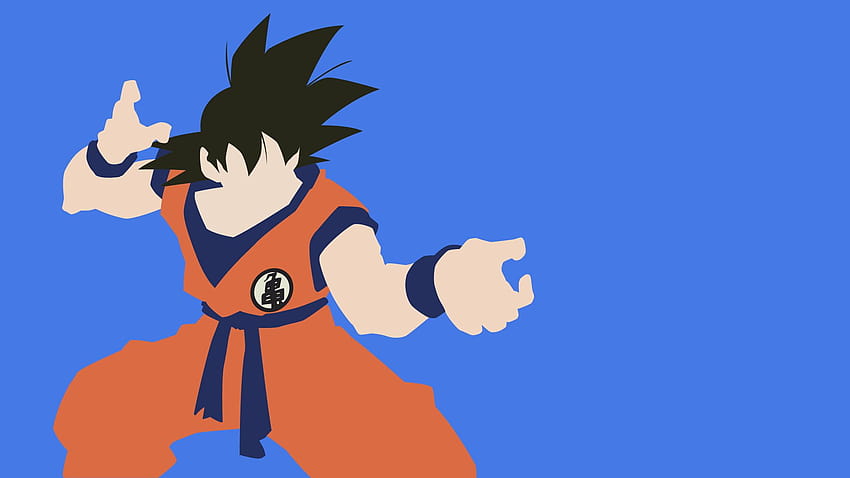Ilustrasi Son Goku, Son Goku, Super Saiyan, minimalis, goku minimalis hitam Wallpaper HD
