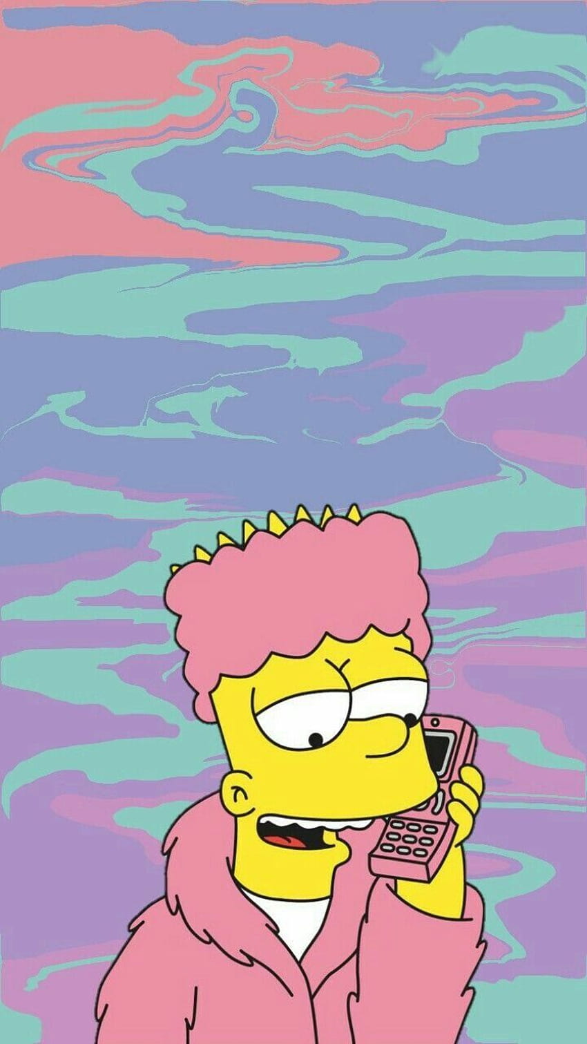 Tumblr is a place to express yourself, discover yourself, and bond over the stuff you l…, simpsons trippy aesthetic HD phone wallpaper