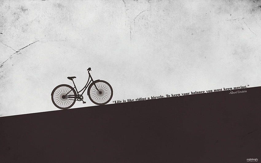 Frase de bicicleta artística papel de parede HD