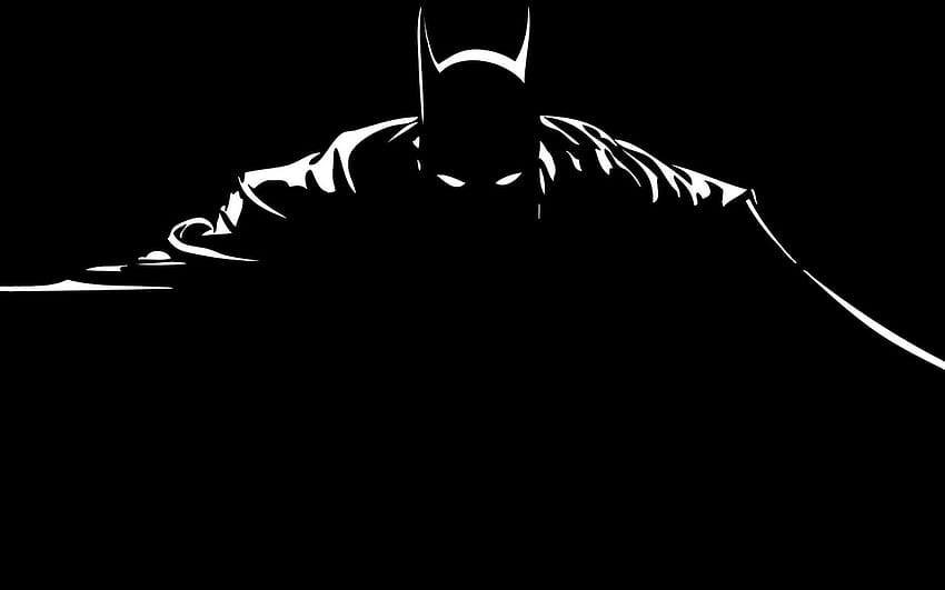 Batman Black and White, amoled batman HD wallpaper