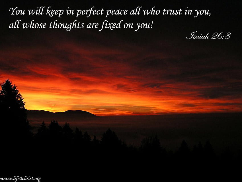 Jesaja 26:3, vollkommener Friede HD-Hintergrundbild