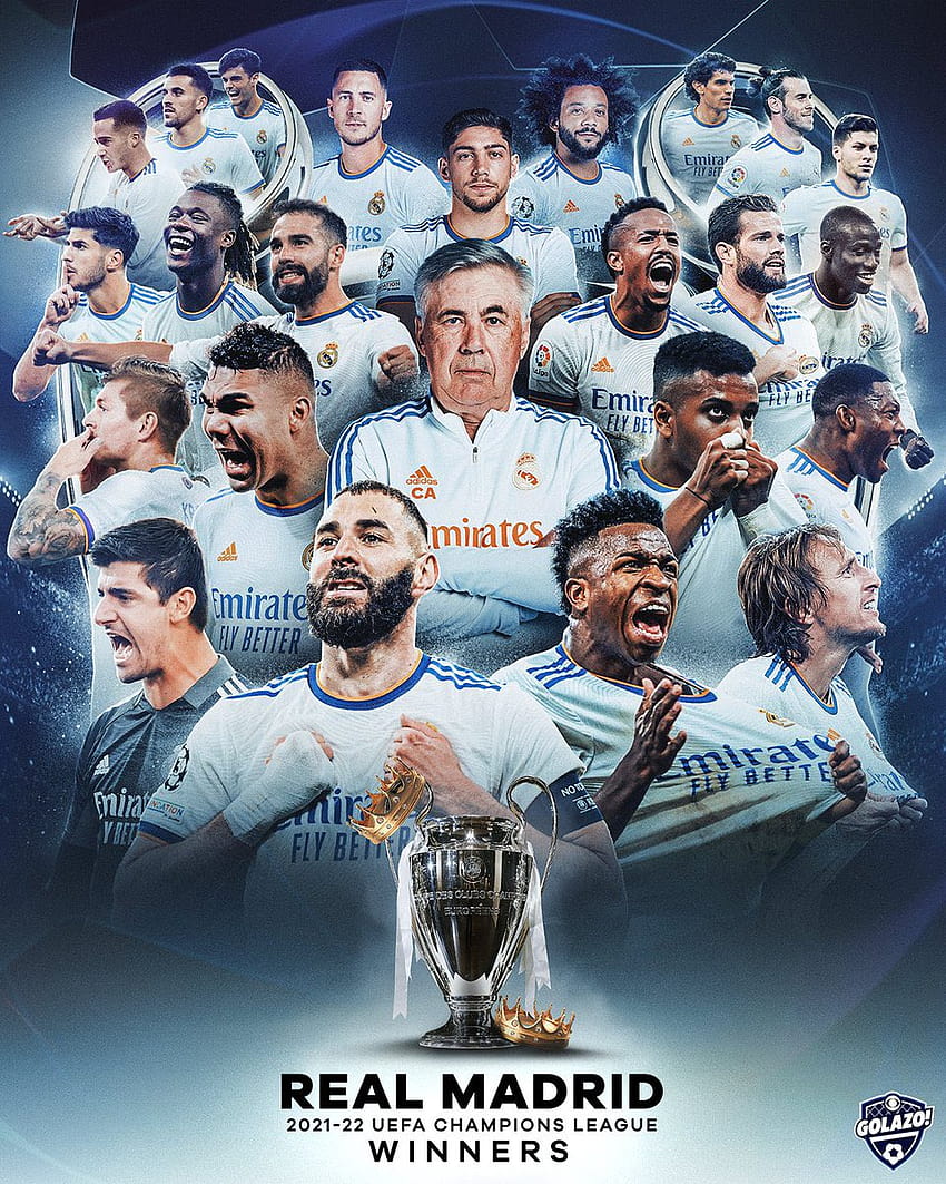 レアル マドリード UEFA チャンピオンズ リーグ チャンピオンズ 2022 HD電話の壁紙