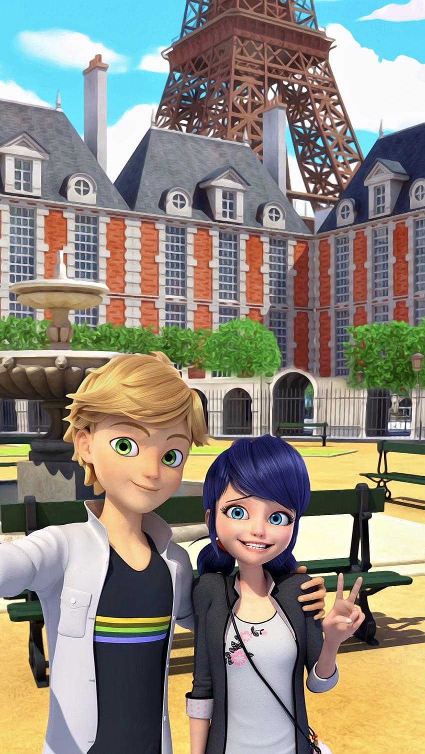 Marinette And Adrien posted by Ethan Johnson, miraculous ladybug adrienette HD phone wallpaper