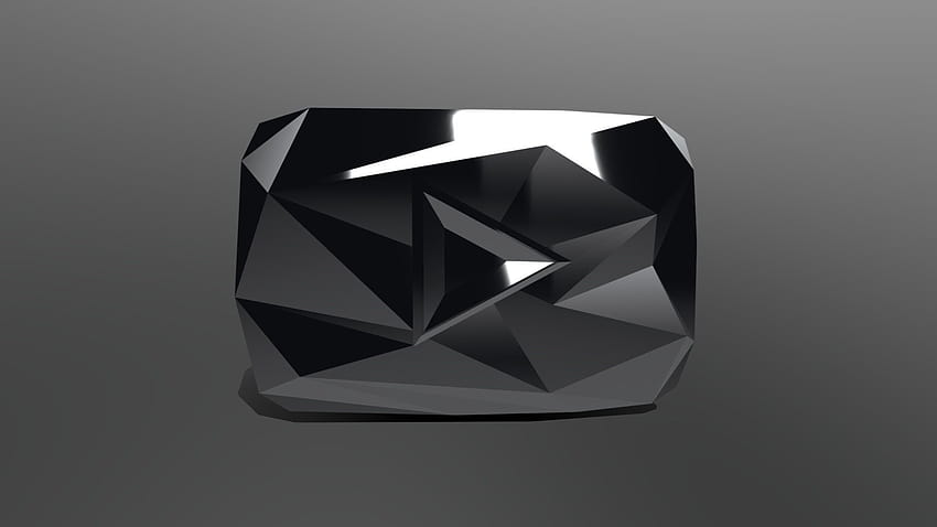 Botão de reprodução de diamante do YouTube!!, botão de reprodução de diamante papel de parede HD