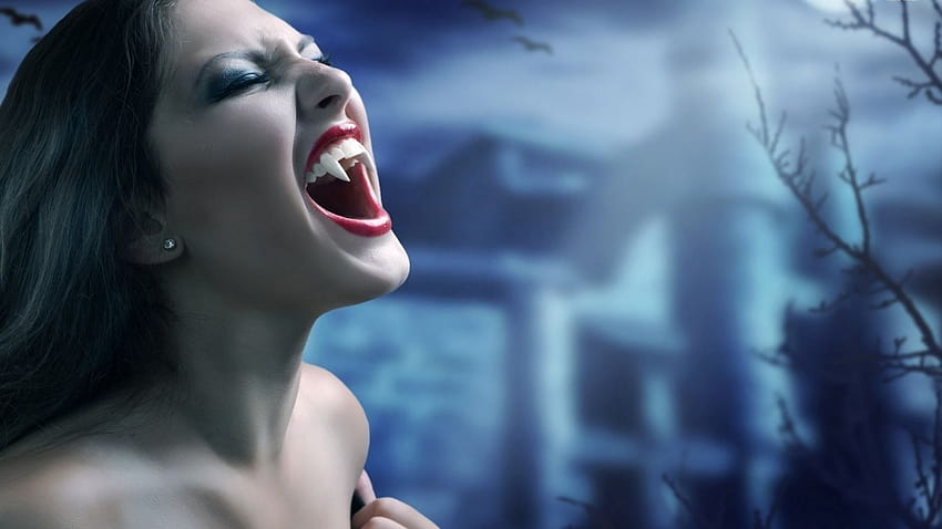 Powerful vampire fangs girl and [1920x1200] for your , Mobile & Tablet ...