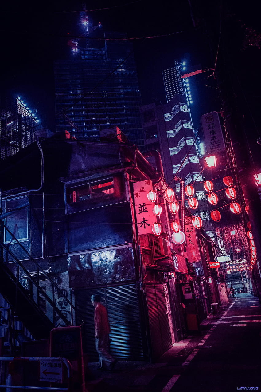 Liam Wong, aesthetic japan nightlife HD phone wallpaper