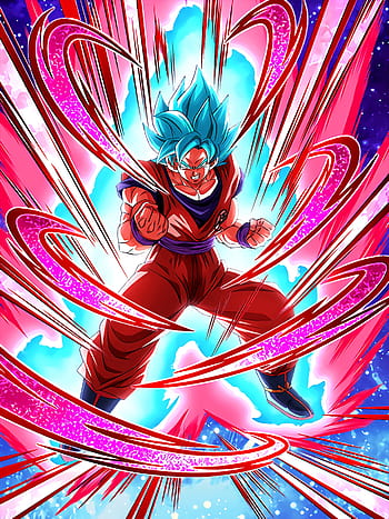 Burst of power Super Saiyan Blue Kaioken Goku, an art print by Roy, goku  ssj blue kaioken