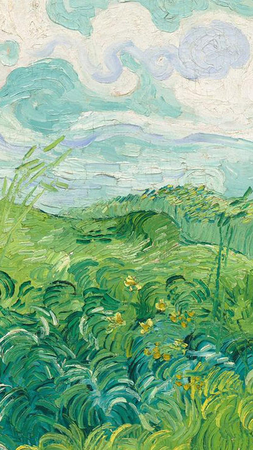 hippie vintage indie Grunge pastel backgrounds Van Gogh pálido, verde estético Papel de parede de celular HD