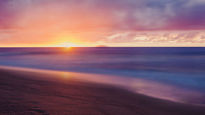 2560x1440 Colorful Sunset Beach 1440P Resolution HD wallpaper | Pxfuel