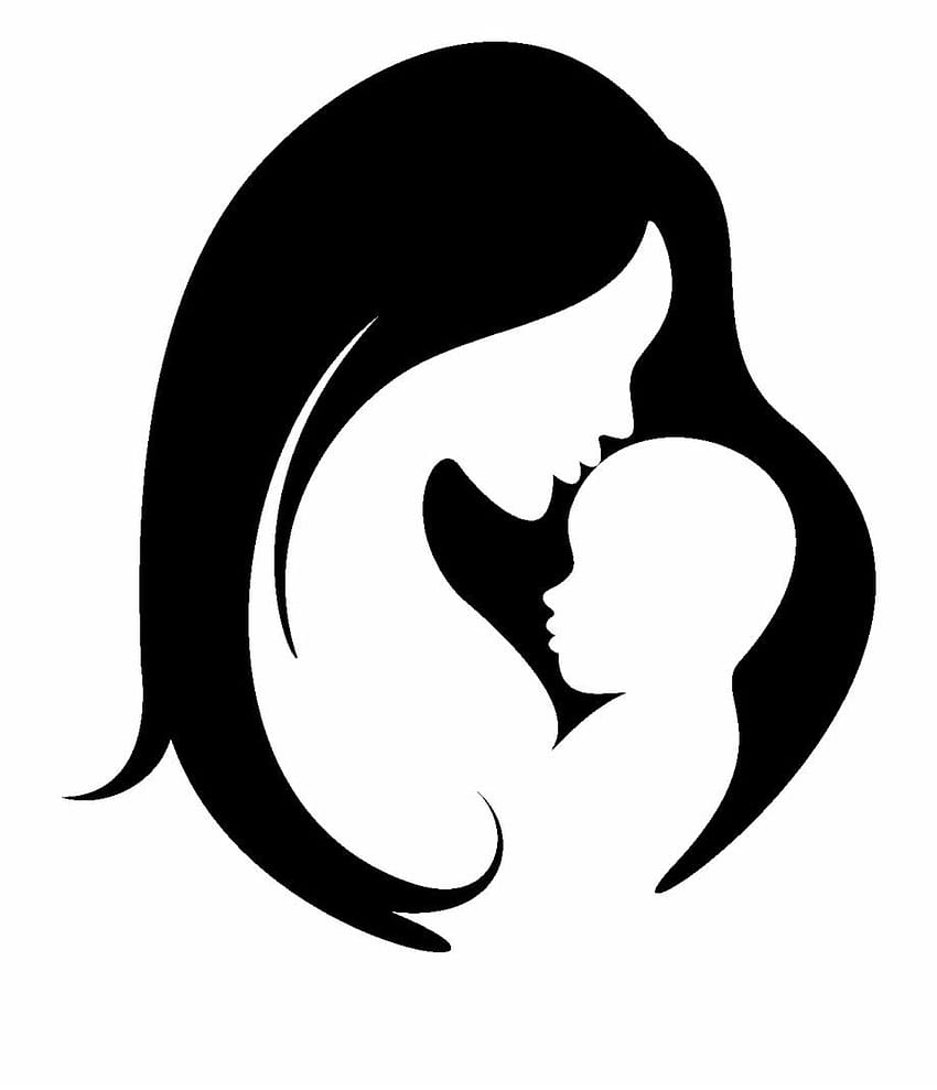 Baby Mama Mother Silhouette Child Png, dessin animé mère et fils Fond d'écran de téléphone HD