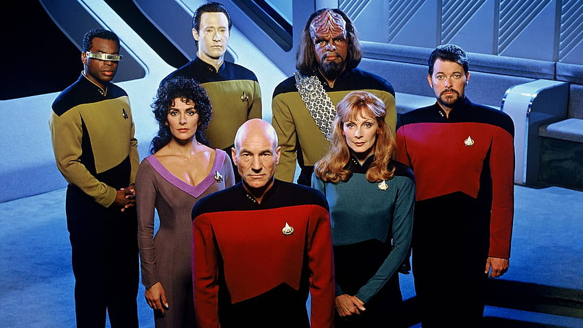 Capitán Picard & Crew TNG, personajes de Star Trek fondo de pantalla