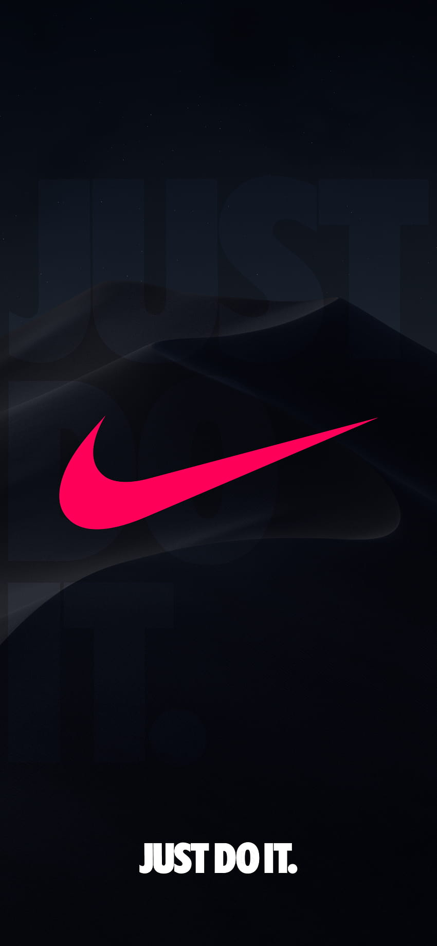 Nike Nike iPhone X Series iOS 13, ursprünglicher Dunkelmodus des iPhones HD-Handy-Hintergrundbild