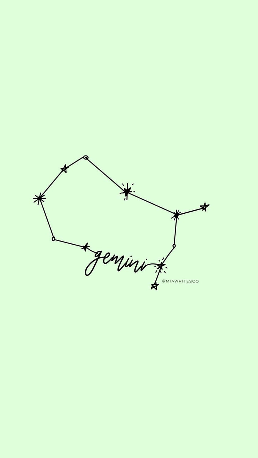 Gemini Constellation created on Procreate app on IPAD @MIAWRITESCO, gemini aesthetic HD phone wallpaper