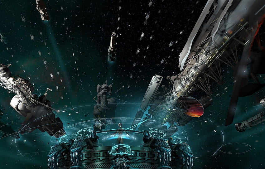 Weltall, Fiktion, Schiffe, Sterne, Kämpfer, Weltall, Himmel, Enders Game HD-Hintergrundbild