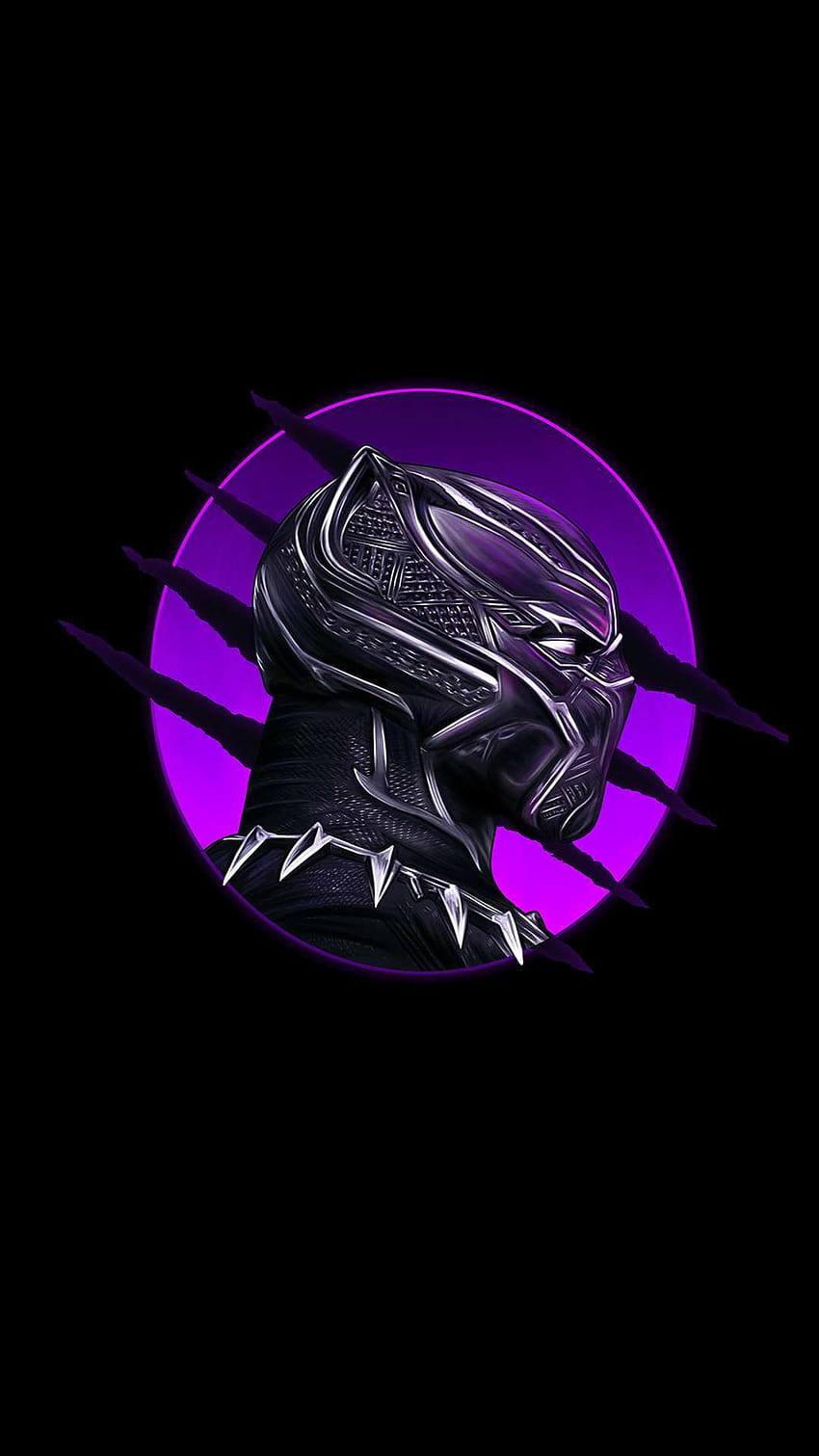 Black Panther Dark, pantera nera logo Android Sfondo del telefono HD