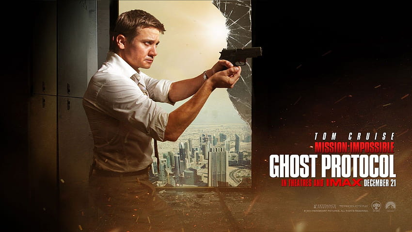 películas, Misión Imposible Ghost Protocol, Jeremy Renner / y s móviles, misión imposible Jeremy Renner fondo de pantalla