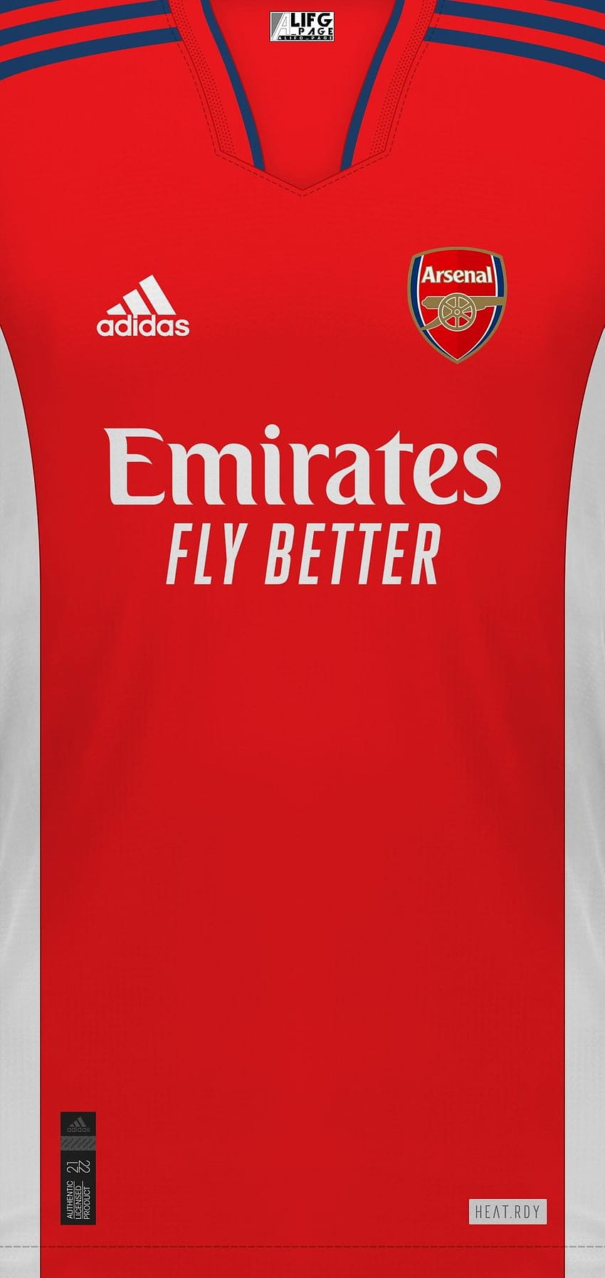 Arsenal Home Kit 2021/2022 en 2021, camiseta del arsenal fondo de pantalla del teléfono