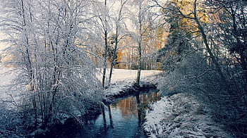 winter river backgrounds