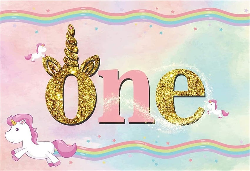 Amazon: AO 10 x 7 Fuß „Happy 1st Birtay“-Hintergrund für Mädchen, ein Jahr alt, Party-Dekoration, grafischer Hintergrund, Cartoon-Niedliches Einhorn-Banner, Neugeborenes, Kleinkind, Kind, Baby, Kind, Studio-Requisiten, Vinyl: Elektronik HD-Hintergrundbild