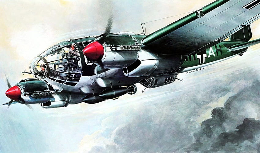 Heinkel He 111 및 배경 HD 월페이퍼
