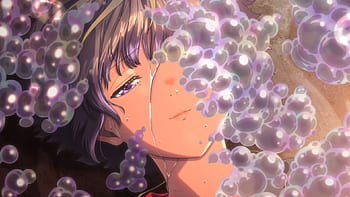 Anime Girl Blowing Bubbles At Night Live Wallpaper - WallpaperWaifu