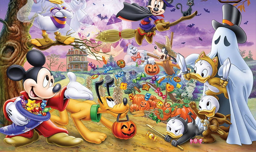 Disney Halloween, mickey halloween screensaver HD wallpaper