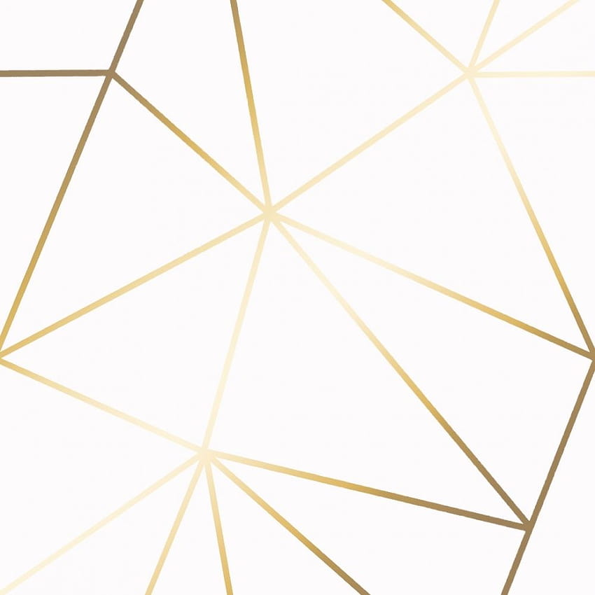 I Love Zara Shimmer Metallic White Gold, златисто и бяло геометрично HD тапет за телефон
