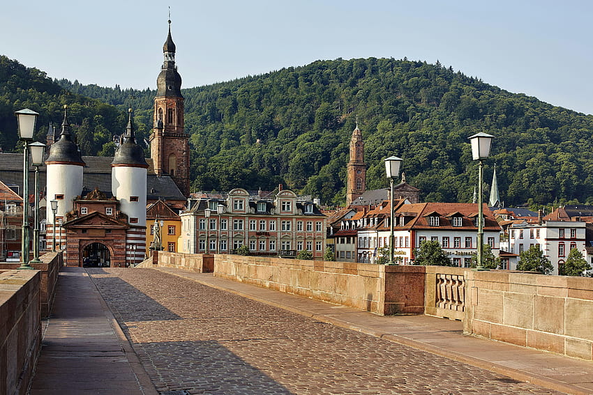 Germany Heidelberg Bridges Street lights Cities 5760x3840 HD wallpaper
