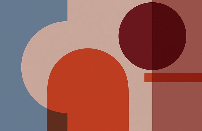 Formes géométriques colorées Peinture murale Bauhaus moderne, formes géométriques arc-en-ciel Fond d'écran HD
