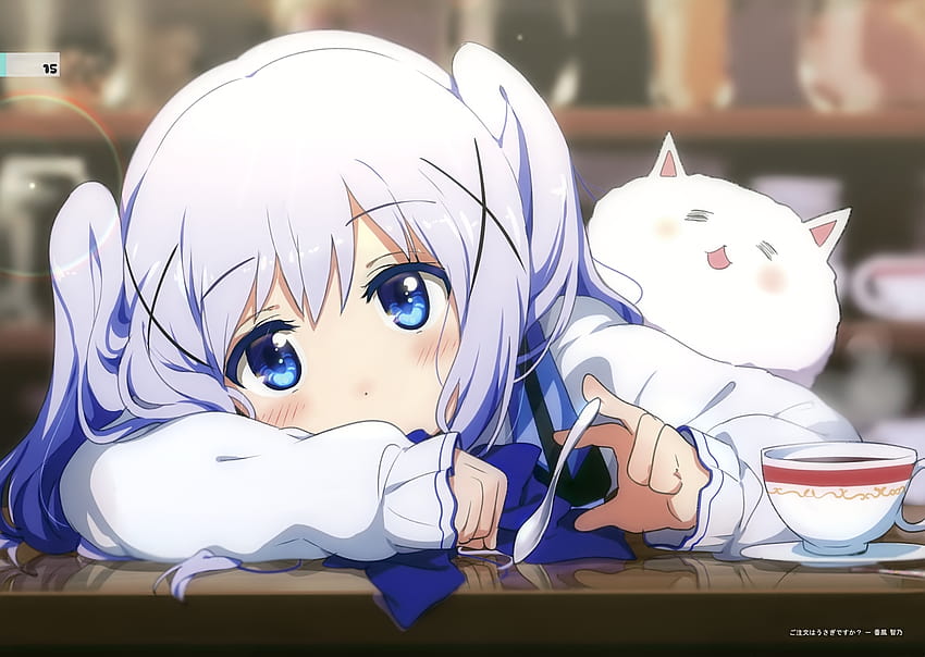 tutup gochuumon wa usagi desu ka? kafuu chino loli ogipote refleksi scan tippy, gochiusa Wallpaper HD