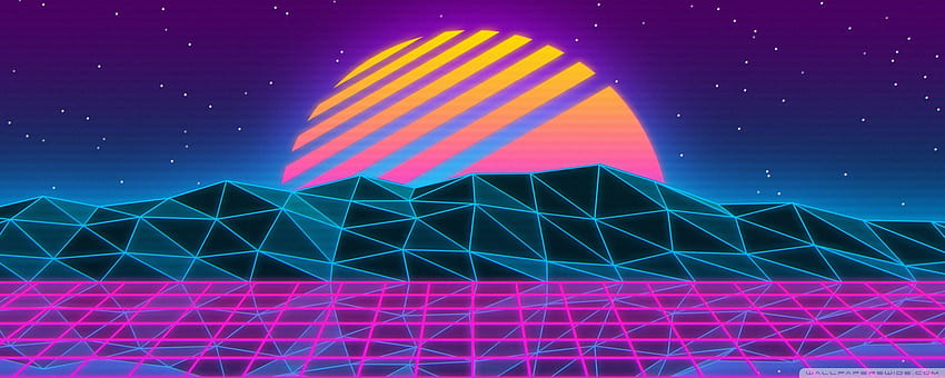 Outrun Sunset posted by Ethan Peltier, cool retro sunset HD wallpaper