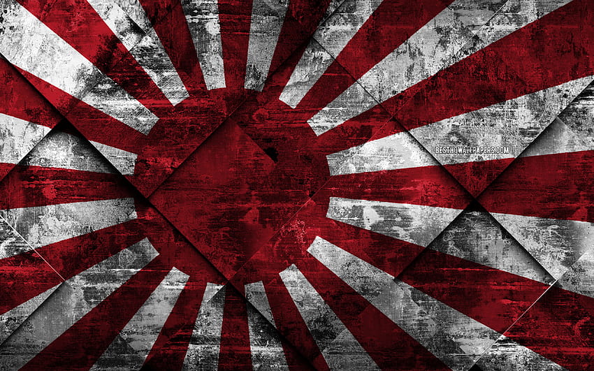 日本の旭日旗、日本の国旗、日本海上自衛隊、日本の太陽 高画質の壁紙