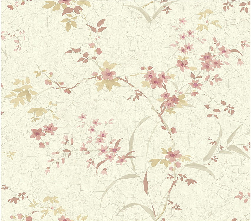 York Wallcoverings GL4672 Brandywine Garden Petals , Pearled Ivory/Dusky Pink/Sand Beige HD wallpaper