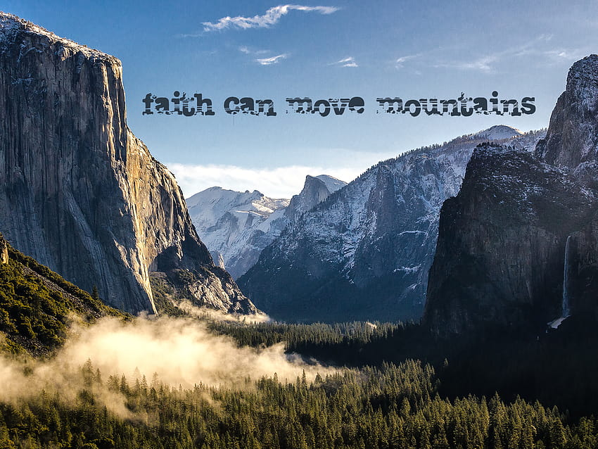 Glaube kann Berge versetzen HD-Hintergrundbild
