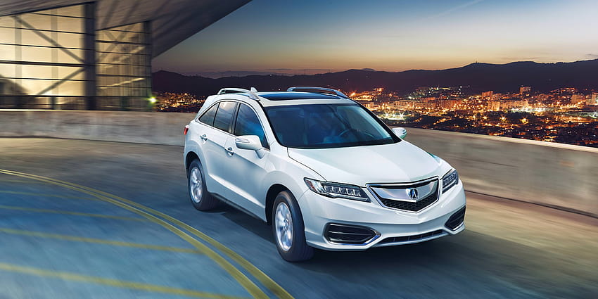 2016 Acura MDX Exterior in White Diamond Pearl Roof Rails HD wallpaper