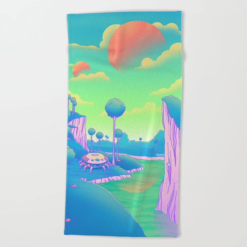 Planet Namek Beach Towel by surudenise HD phone wallpaper
