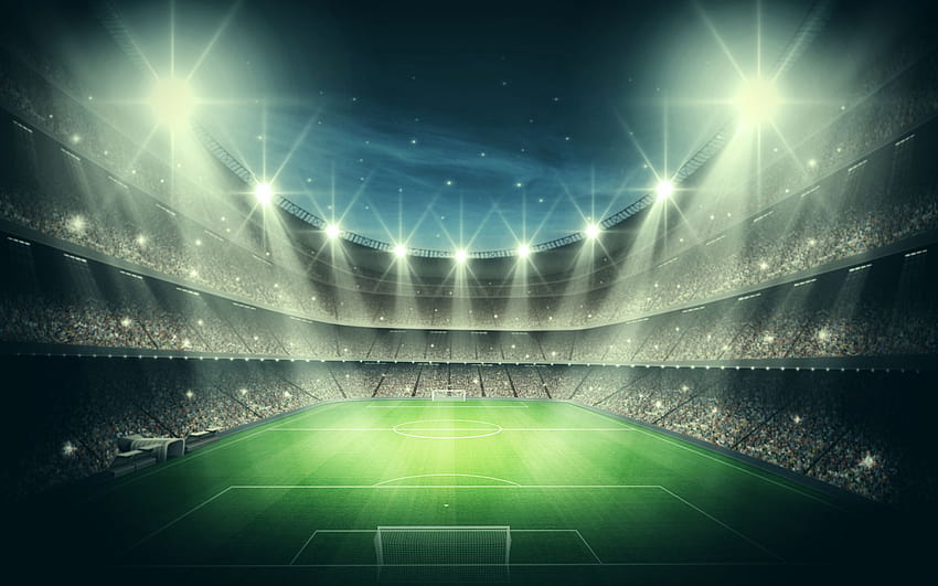 Soccer Stadium, stadium light HD wallpaper