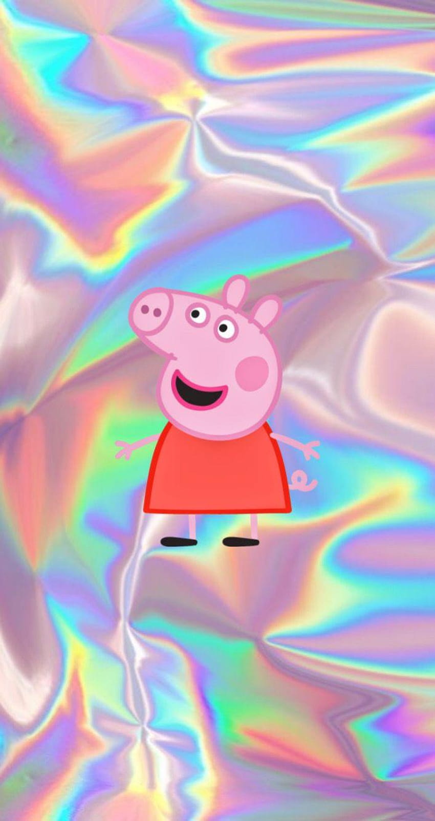 peppa pig holographic holo backgrounds peppapi, peppa pig memes HD phone wallpaper