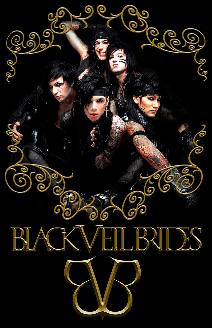 Black Veil Brides Tła do telefonów komórkowych, logo Brides z czarnym welonem Tapeta na telefon HD
