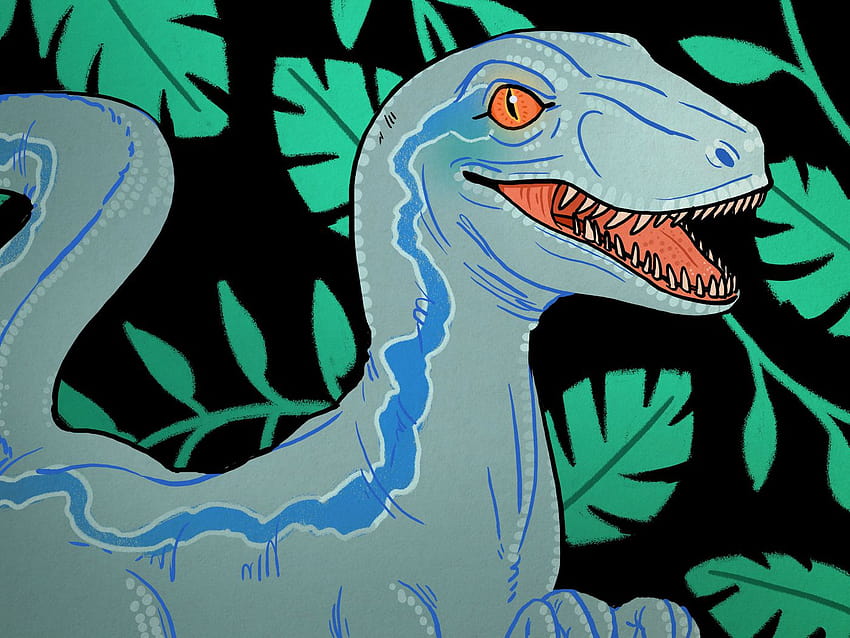 Blue the Raptor คือฮีโร่ที่แท้จริงของ 'Jurassic World: Fallen Kingdom' เวโลซิแรปเตอร์สีน้ำเงิน วอลล์เปเปอร์ HD
