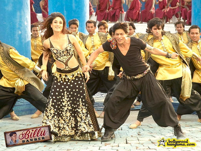 Kareena Kapoor And Shahrukh Khan dancing in 'Marjaani' from Billu Barber, shahrukh khan and kareena kapoor HD wallpaper
