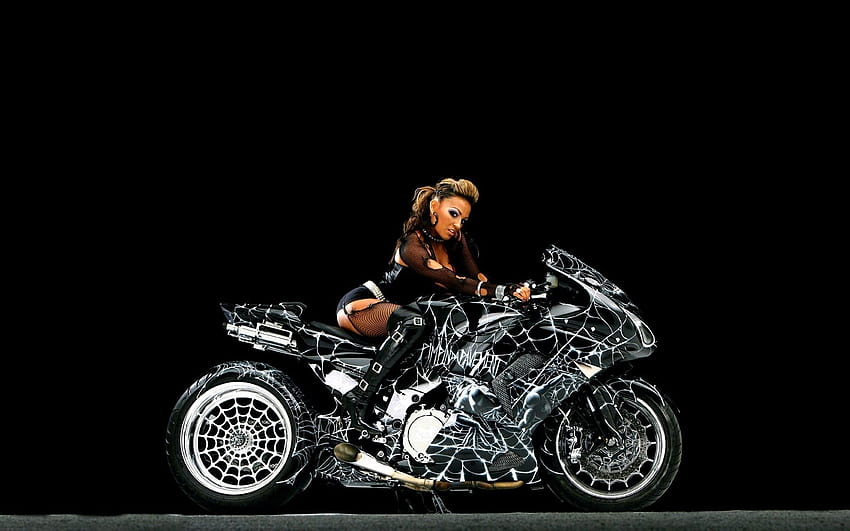 Bike Girl, motor women HD wallpaper