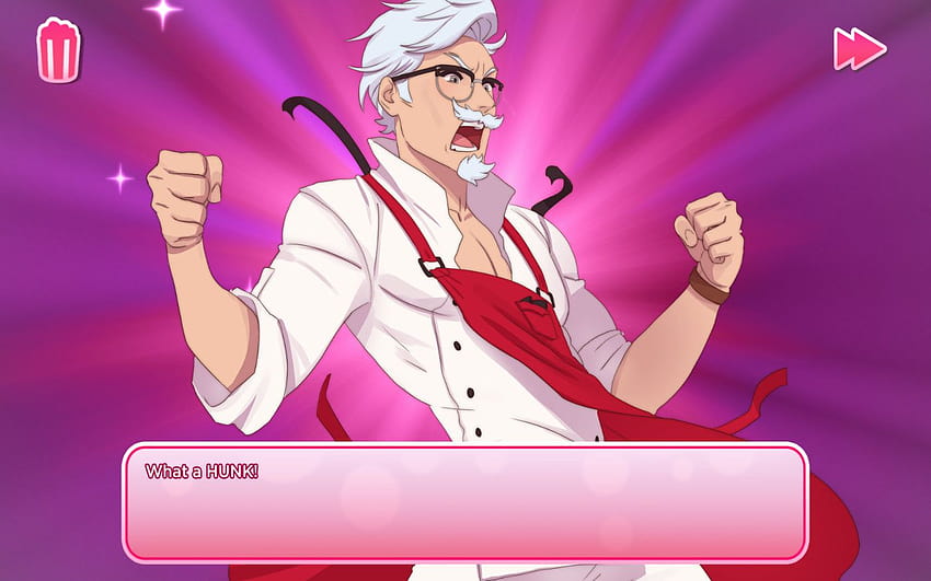 KFC's New Dating Simulator Game Stars a Hot and Single Colonel Sanders, kfc anime HD wallpaper