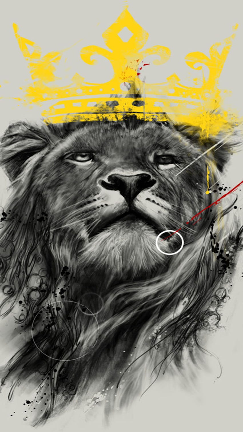 Lion with Crown, lion crown HD phone wallpaper