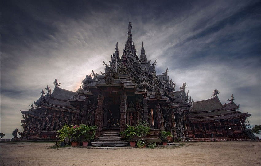 Thailand, Pattaya, Tempat Suci Kebenaran , bagian город Wallpaper HD