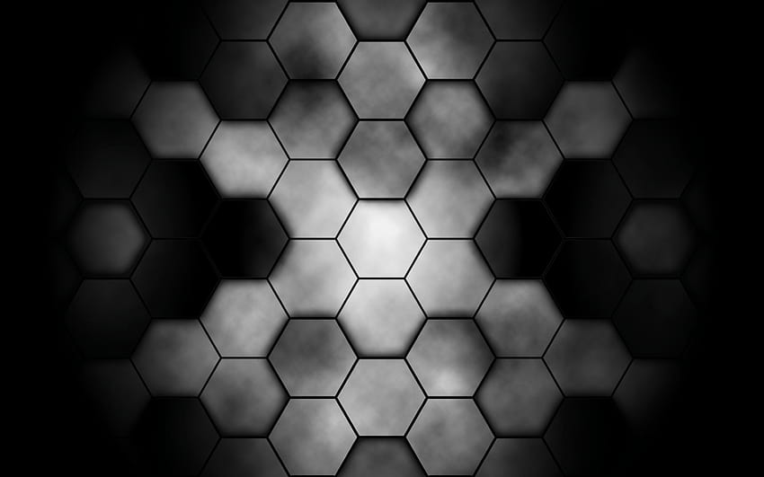 Dark Hex Grid from Dark HD wallpaper