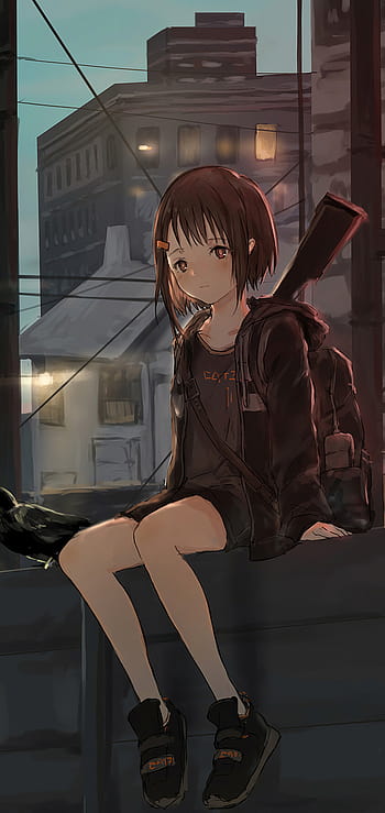 Anime Girl sitting on the Chair PNG Image  PurePNG  Free transparent CC0  PNG Image Library