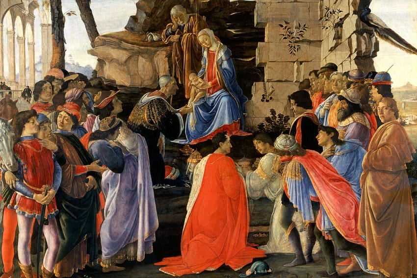 Adoration of the Magi, Sandro Botticelli «Fantasy art series HD wallpaper