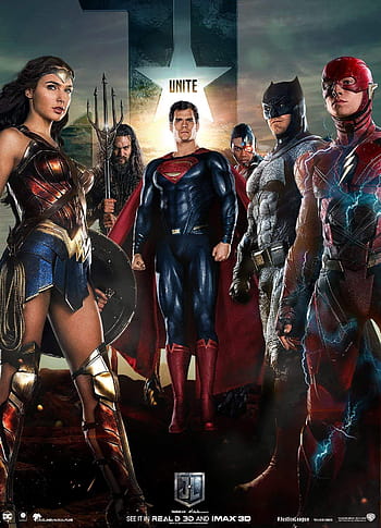 2021 Justice League Movie Poster 11X17 Superman Batman Wonder Woman The  Flash 🍿