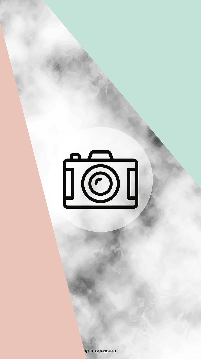 Instagram highlight covers icons camera marble, camera icon HD phone wallpaper